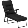 Outsunny Chaise Longue D'exterieur Avec Coussin, Chaise De Patio Inclinable