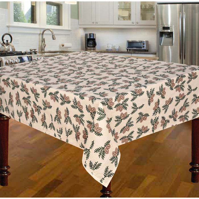 Nappe à motif de pommes de pin