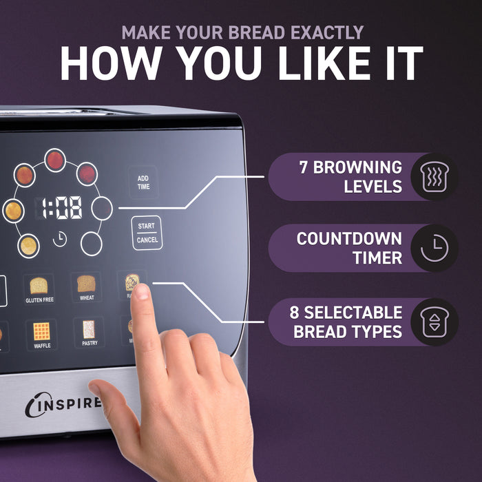 Grille-pain automatique Inspirex en acier inoxydable avec écran tactile interactif - XTOSAT2SS6A