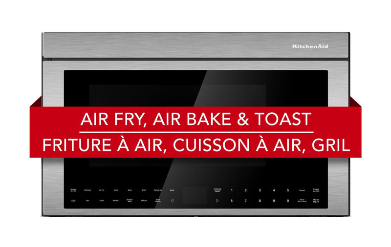 Four à micro-ondes à hotte intégrée intelligent multifonctionnel KitchenAid à installation affleurée - acier inoxydable - YKMMF530PPS