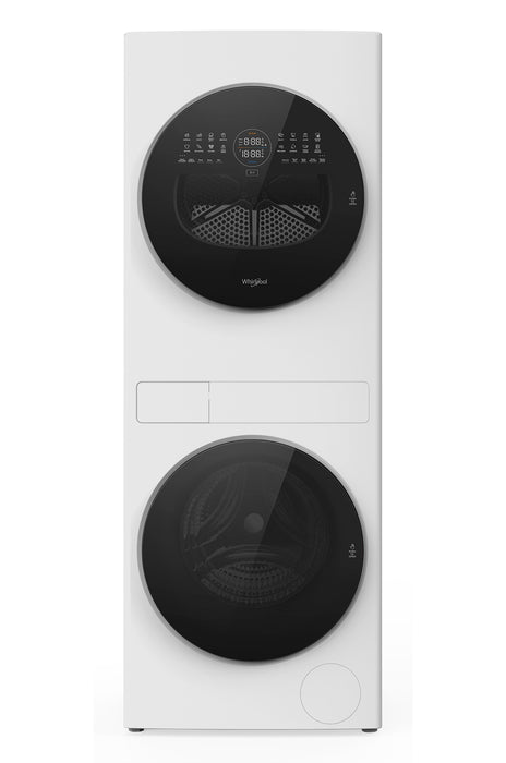 Laveuse de 3,2 pi3 et sécheuse électrique de 4,3 pi3 de Whirlpool - blanches - YWFH5424SW