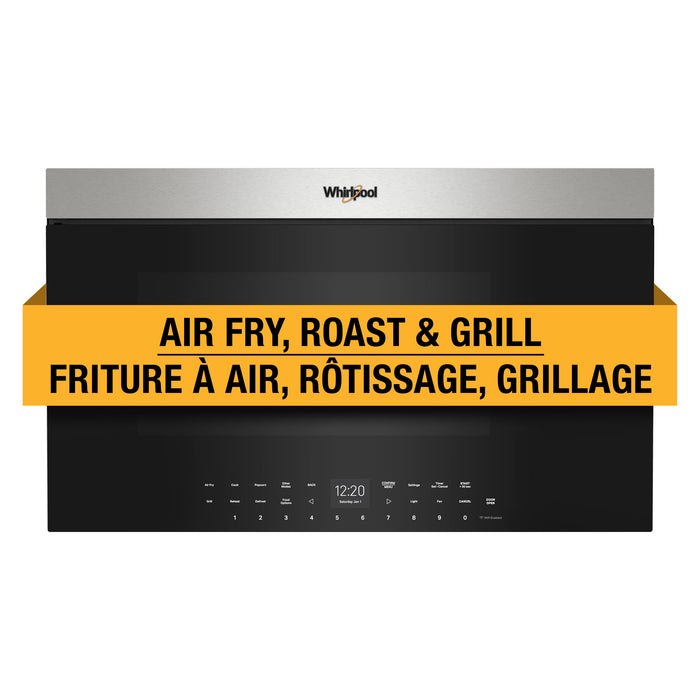 Four à micro-ondes à hotte intégrée Whirlpool de 1,1 pi³ à installation affleurée avec friture à air - acier inoxydable - YWMMF7330RZ