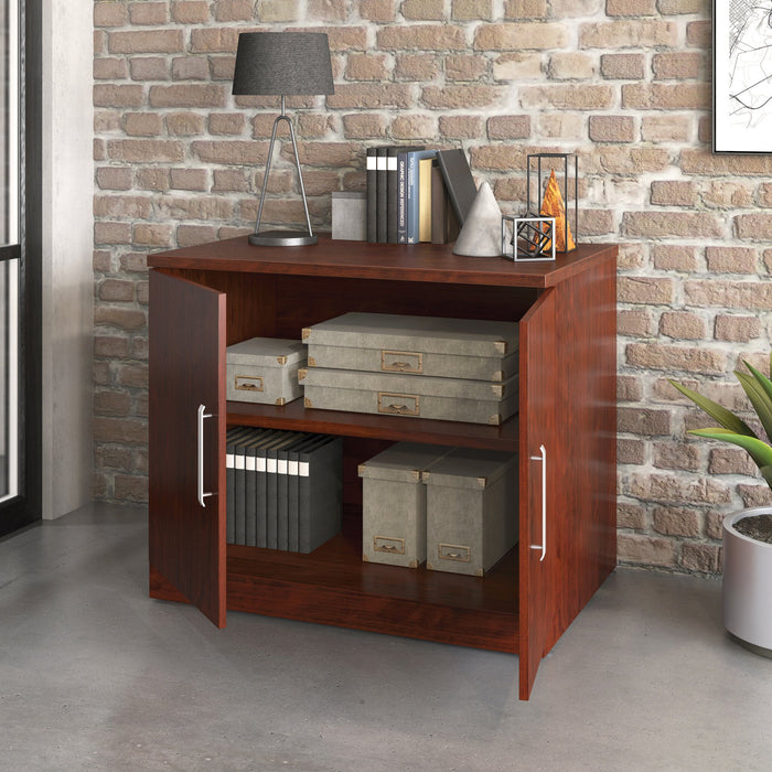 Armoire de rangement Affirm de 35,43 po de qualité commerciale - cerisier classique