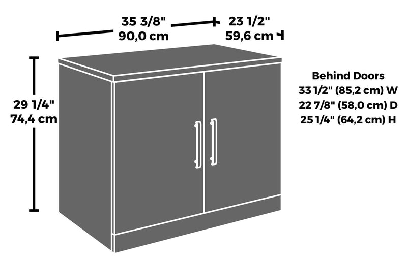 Armoire de rangement Affirm de 35,43 po de qualité commerciale - orme Hudson