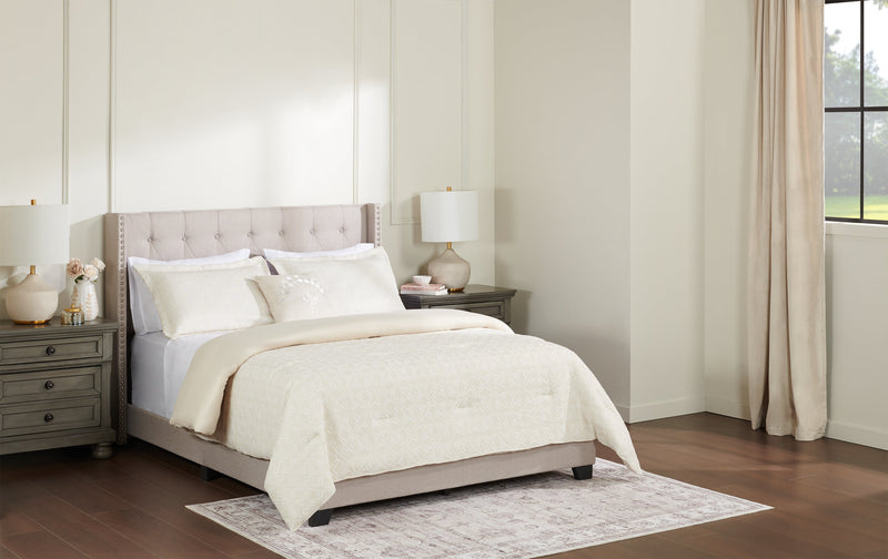 Ensemble d’édredon Argentina 4 pièces pour lit double ou grand lit - blanc