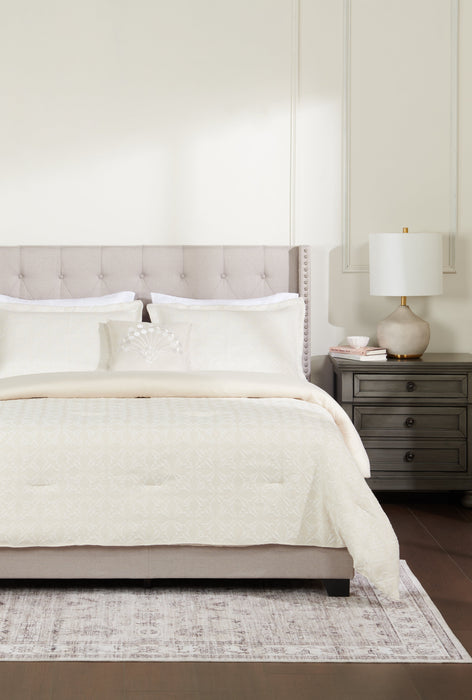 Ensemble d’édredon Argentina 4 pièces pour lit double ou grand lit - blanc