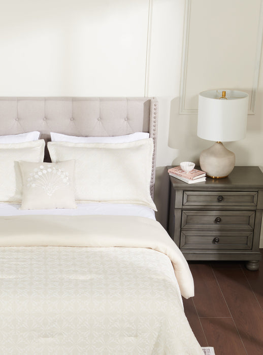 Ensemble d’édredon Argentina 4 pièces pour lit double ou grand lit - blanc