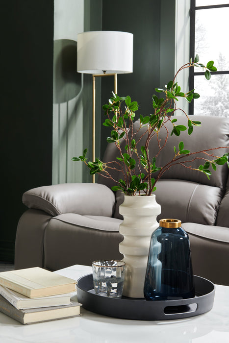 Lampe à pied Alexis de 60 po laiton antique et pierre