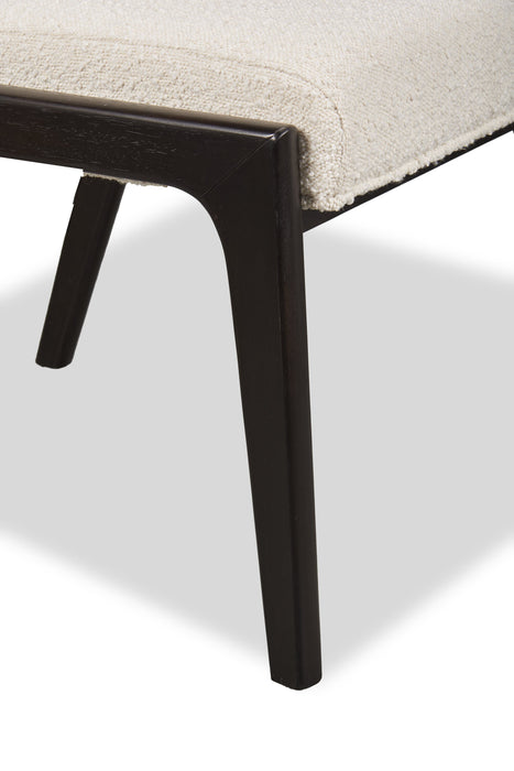 Chaise de salle à manger Alma en tissu bouclé - anthracite noir et blanche