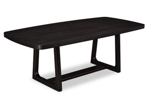 Table de salle à manger Alma de 86 po (L) avec base à tréteaux - anthracite noir