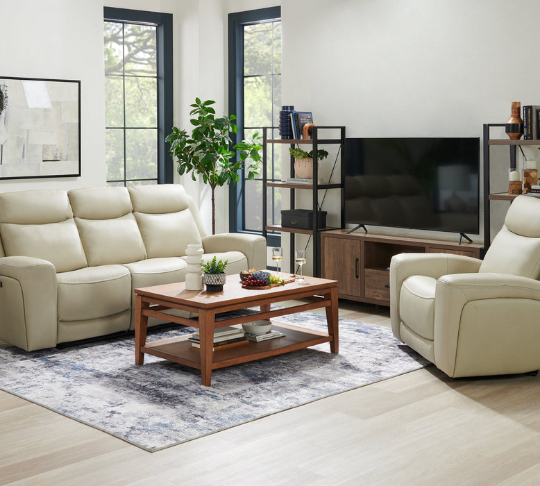 Meuble audio-vidéo moderne Alvin 3 pièces de 66 po avec rangement et système de gestion des câbles pour téléviseurs jusqu’à 70 po - noisette