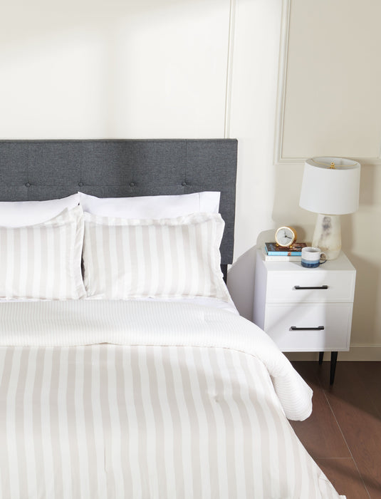 Ensemble d’édredon Ambrose 3 pièces pour très grand lit - avoine