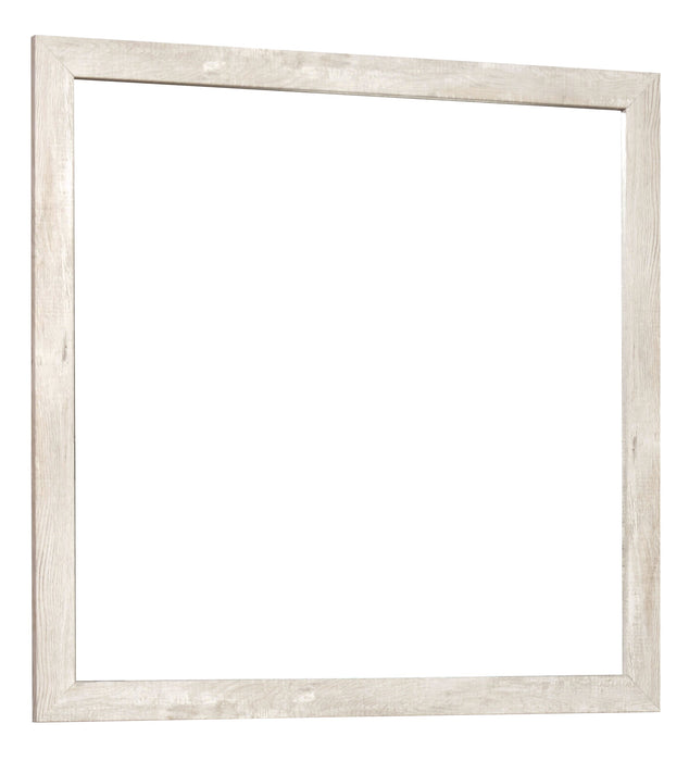 Miroir de commode de chambre à coucher Arbor - bois de grève blanc