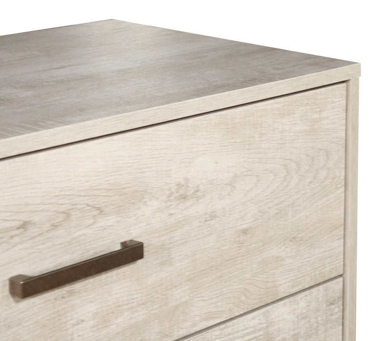 Commode de chambre à coucher Arbor de 58,7 po (L) x 33,3 po (H) à 6 tiroirs - bois de grève blanc