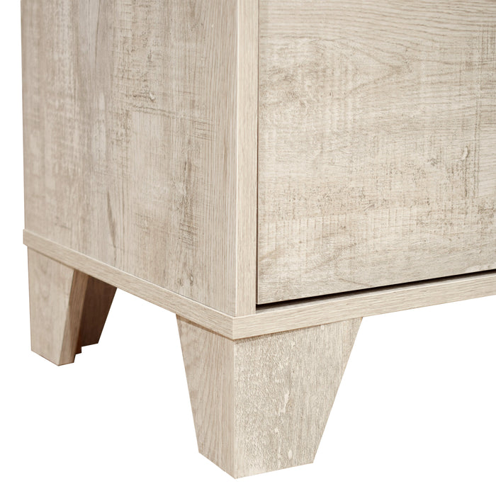 Commode de chambre à coucher Arbor de 58,7 po (L) x 33,3 po (H) à 6 tiroirs - bois de grève blanc