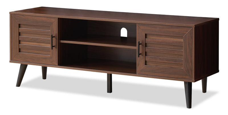 Meuble pour téléviseur moderne Archer de 55 po avec rangement pour téléviseurs de jusqu’à 58 po - noyer foncé