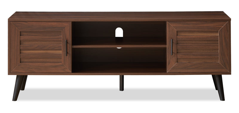 Meuble pour téléviseur moderne Archer de 55 po avec rangement pour téléviseurs de jusqu’à 58 po - noyer foncé