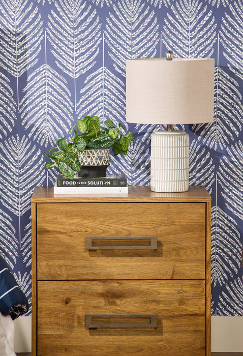 Lampe de table Archer de 21 po en céramique gris et blanc