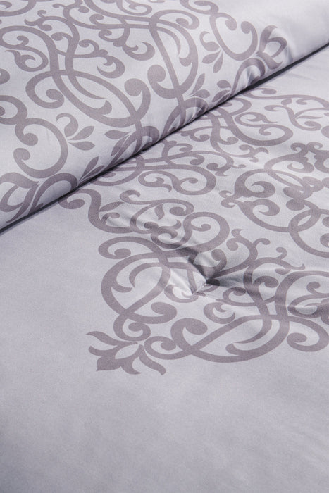 Ensemble d'édredon Arista 4 pièces pour très grand lit - gris