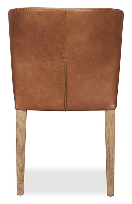 Chaise de salle à manger Arlo en tissu de cuir végétalien - cuivre