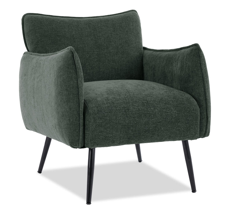 Fauteuil d’appoint Arlo de 29,5 po en tissu d’apparence lin - vert