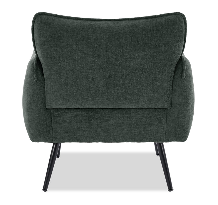 Fauteuil d’appoint Arlo de 29,5 po en tissu d’apparence lin - vert