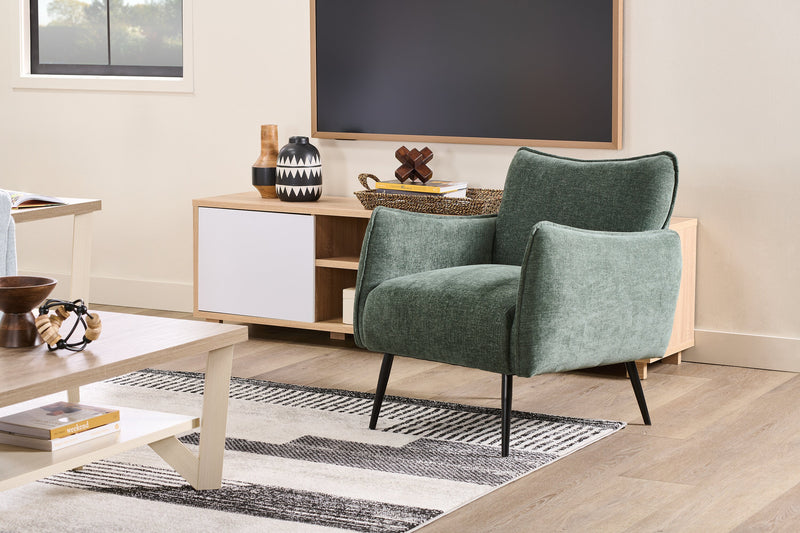 Fauteuil d’appoint Arlo de 29,5 po en tissu d’apparence lin - vert