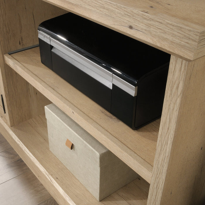 Grand bahut de bureau Aspen Post de 65,12 po de qualité commerciale - chêne clair