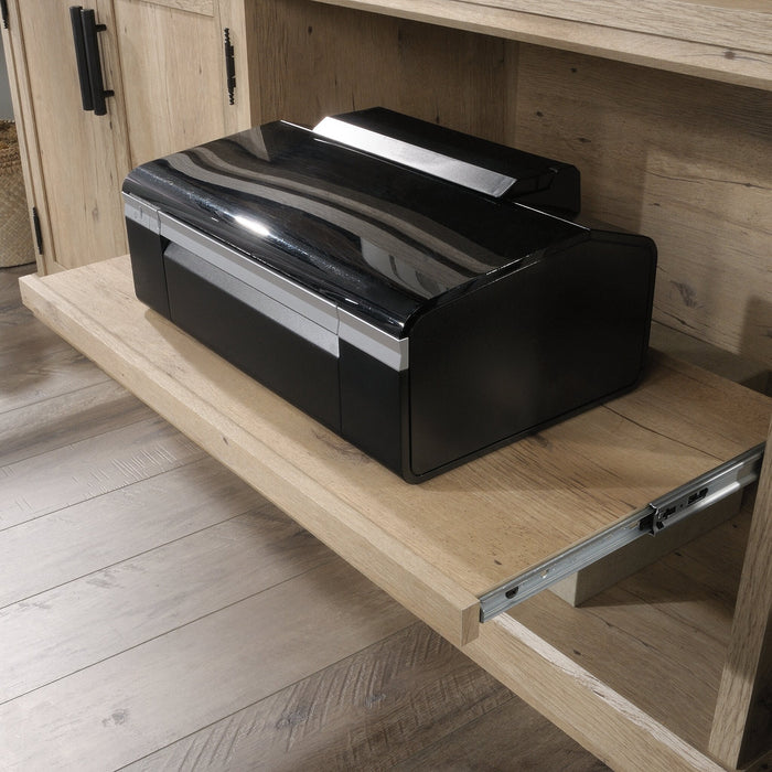 Grand bahut de bureau Aspen Post de 65,12 po de qualité commerciale - chêne clair