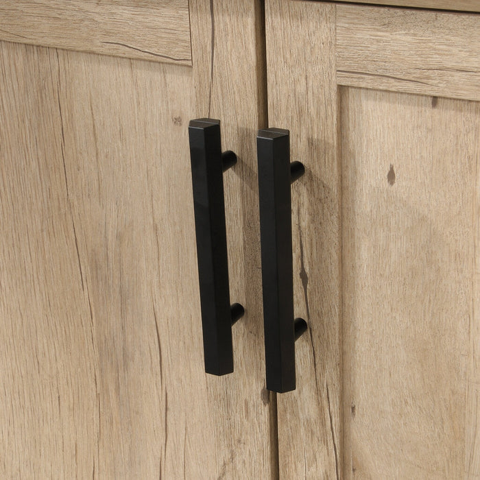 Grand bahut de bureau Aspen Post de 65,12 po de qualité commerciale - chêne clair