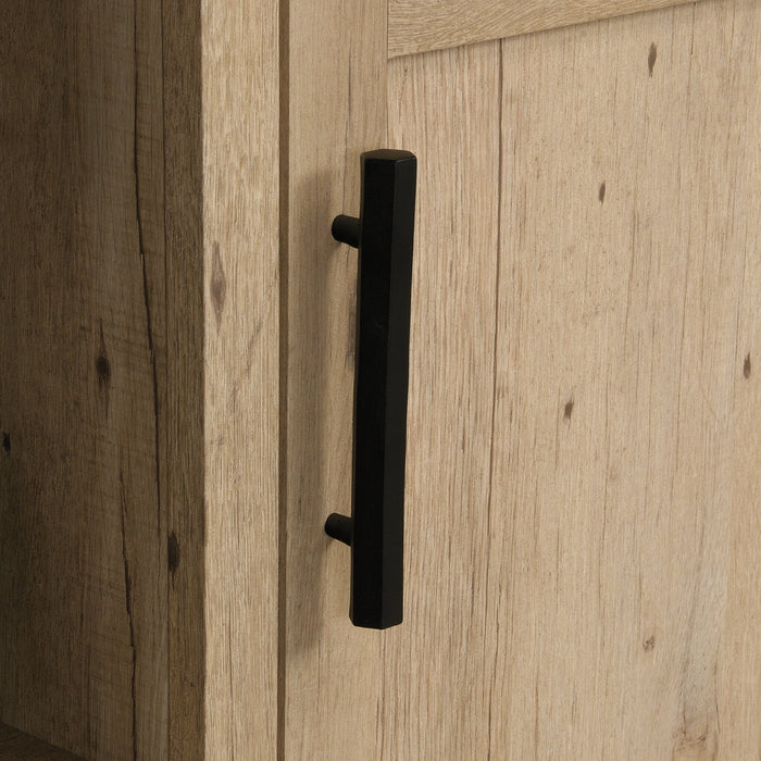 Petit bahut de bureau Aspen Post de 47,09 po de qualité commerciale - chêne clair