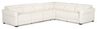 Sofa sectionnel à inclinaison électrique Aspen de Cindy Crawford Home 4 pièces avec fauteuil sans inclinable - albâtre