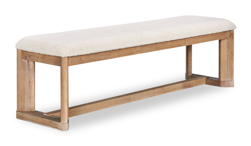 Banc de salle à manger Aspen de 64,25 po (L) avec siège en tissu - naturel