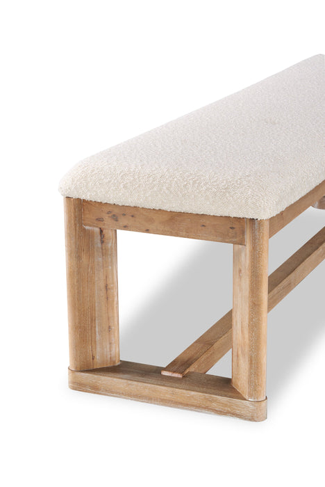 Banc de salle à manger Aspen de 64,25 po (L) avec siège en tissu - naturel