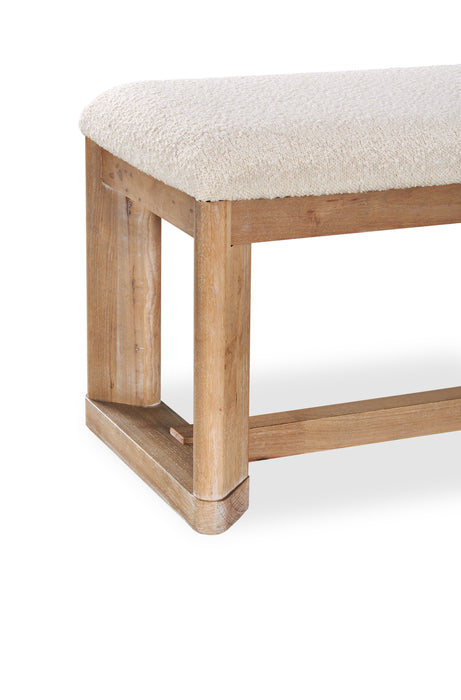 Banc de salle à manger Aspen de 64,25 po (L) avec siège en tissu - naturel