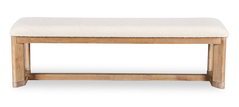 Banc de salle à manger Aspen de 64,25 po (L) avec siège en tissu - naturel