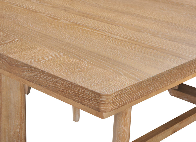 Table de salle à manger Aspen de 80 po à 104 po à rallonge et base à tréteaux - naturelle