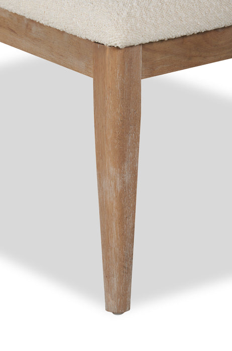 Chaise de salle à manger Aspen avec siège et dossier en tissu - naturelle