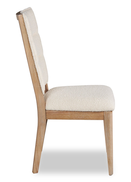 Chaise de salle à manger Aspen avec siège et dossier en tissu - naturelle