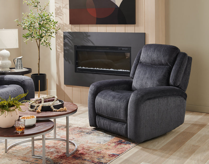 Fauteuil à inclinaison électrique Atlantis de 38 po en tissu avec position zéro gravité - gris foncé