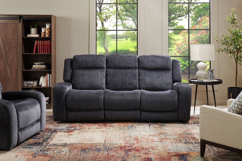Sofa à inclinaison électrique Atlantis de 90 po en tissu avec position zéro gravité - gris foncé 