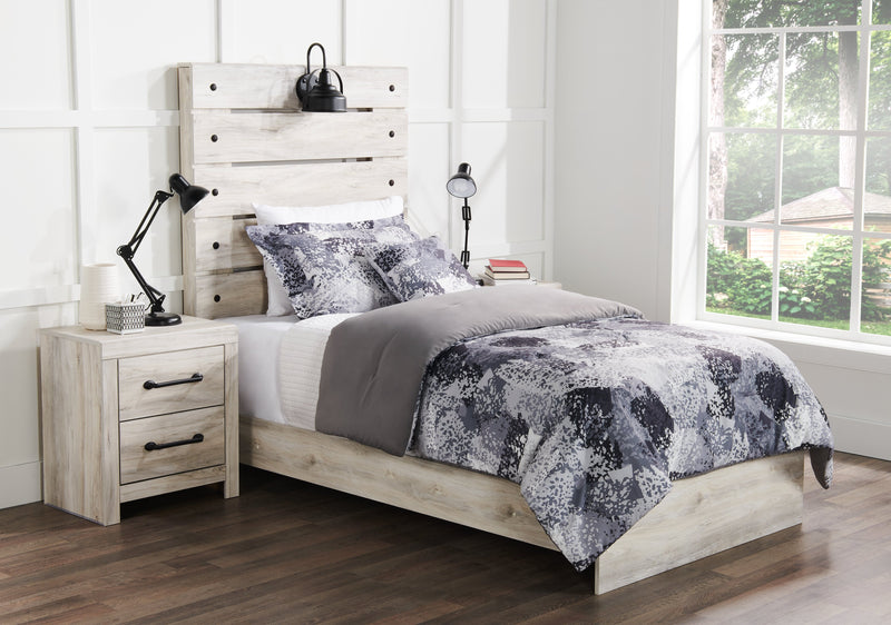 Ensemble d'édredon Axel 3 pièces pour lit simple - gris