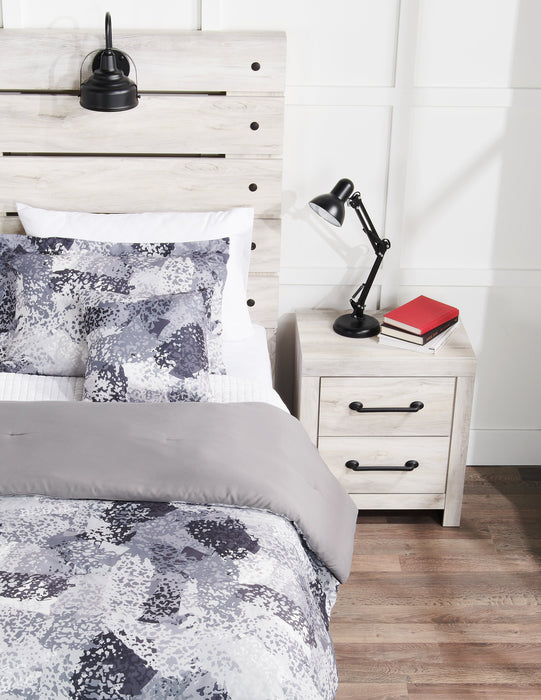 Ensemble d'édredon Axel 4 pièces pour lit double ou grand lit - gris