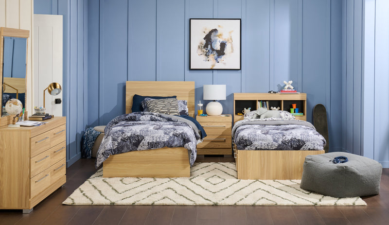 Ensemble d'édredon Axel 3 pièces pour lit simple - gris