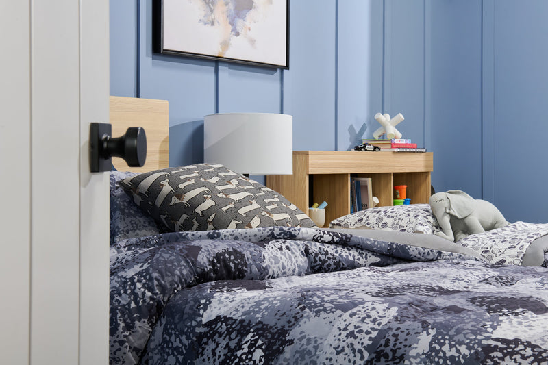 Ensemble d'édredon Axel 3 pièces pour lit simple - gris