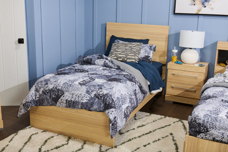 Ensemble d'édredon Axel 3 pièces pour lit simple - gris