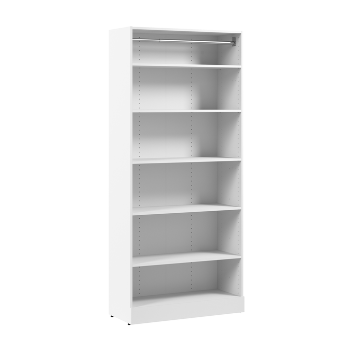 Système de garde-robe et pièce-penderie modulaire Florence de Bestar de 35 po avec tablettes - blanc