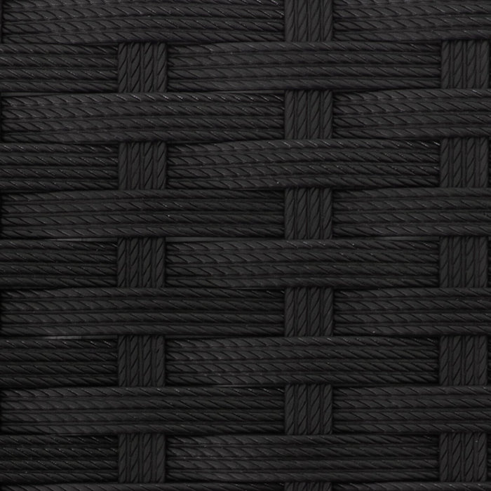 Fauteuil sans accoudoirs Barbados pour la terrasse à l’extérieur - osier en résine tressé à la main, résistant aux rayons UV et aux intempéries - noir et vert