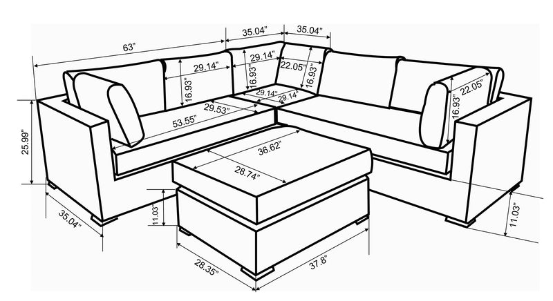 Ensemble Barcelona de Scott Living 4 pièces pour la terrasse