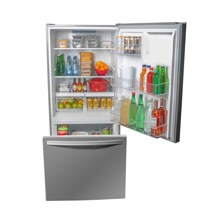 Réfrigérateur d’appartement Danby Designer de 18,7 pi³ et de 29,5 po à congélateur inférieur - acier inoxydable - DBM187E1SSDB